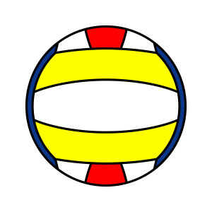 clip art sports icon volleyball color