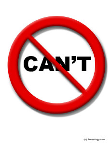 Never Say Can't Inspirational Poster