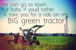 ... big green tractor #tractor #country life #ride #green #john deere