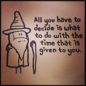 Gandalf, and apparently tonight that time is spent mostly on the ...