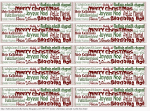 Merry Christmas Around the World FREE Printout, Gift Bag, Gift Tags ...