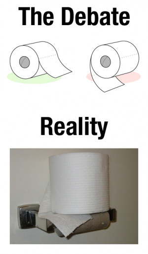 The final word the age-old toilet paper roll debate