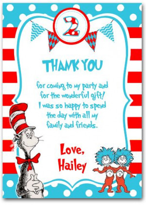 dr. seuss thank you cards, personalized dr. seuss thank you cards, dr ...