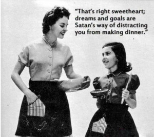 1950s, dinner, funny, old, satan, vintage, woman