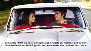 Clay and Quinn my favorite moment and quote from one tree hill :)