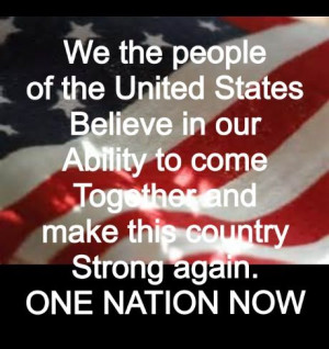 Lets bring this country together.