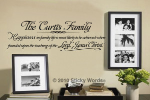 Custom Family Proclamation Sticky Words Wall Vinyl Lettering