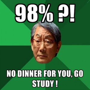 98% ?! No Dinner For You, Go Study !