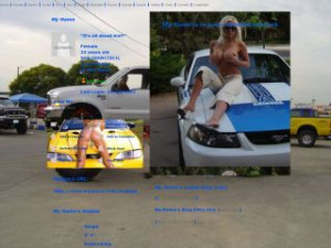 Jacked Up Ford Trucks - Mustang Girls MySpace Layout Preview