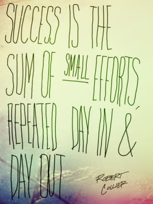 Success Is The Sum Of Small Efforts Repeated Day In Day Out - Effort ...