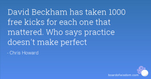 ... for each one that mattered. Who says practice doesn't make perfect