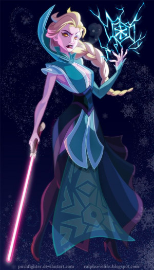 Disney Princesses Illustrated As Star Wars Characters by Jedi Ariel