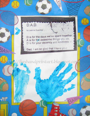 Their prints are painted with blue glitter paint although it’s kind ...