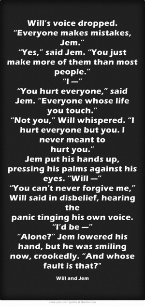 the infernal devices | quotes | Will Herondale and Jem Carstairs