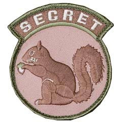 SHHHH...he might be a Super Secret Squirrel with matching patch