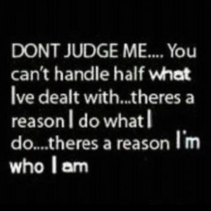 no judging