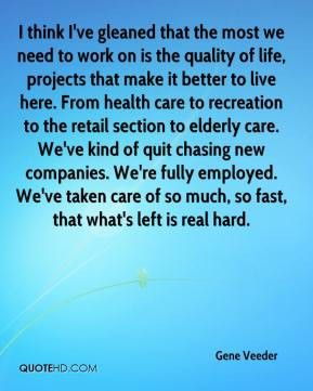 here. From health care to recreation to the retail section to elderly ...