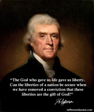 the god who gave us life gave us liberty can the liberties of a nation ...