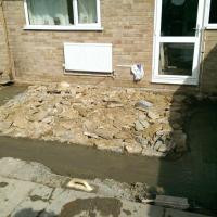 Mrs Chapman concreted footings