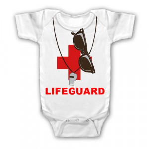 FUNNY SAYINGS SHIRT LIFEGUARD WHISTLE SHADES BABY YOUTH KID TODDLER ...