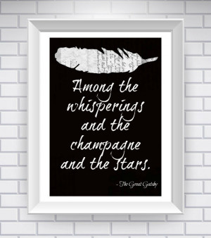 Gatsby Party Quotes Quote print
