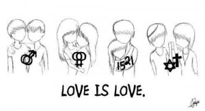 Zeichnung 'Love is love'. Von wem?