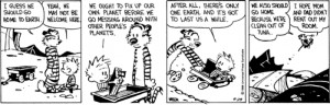 calvin and hobbes cartoon comic space colonization space exploration ...