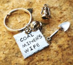 Coal Miners Wife Keychain Personalized Custom Hand Stamped by ...