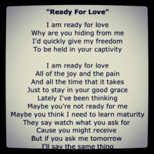 Ready For Love Quotes Ready for love india arie
