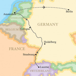 Rhine River Germany Map