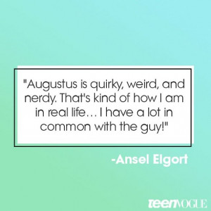 Ansel Elgort on The Fault in Our Stars
