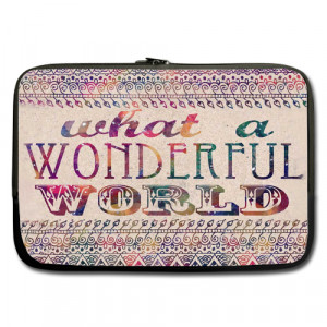Bohemian Quote What a Wonderful World Sleeve for 10