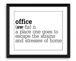 Funny Office Definition Print - Humorous Work Poster, Gift for Boss ...