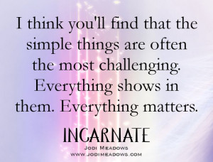 ... often the most challenging.” Jodi Meadows, Incarnate (Newsoul, #1