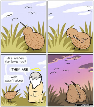 Sad Kiwi Bird Gets Its Wish & Is Never Lonely Again In 1111 Comics