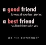 image caption: Good Friend & Best Friend, A Quote