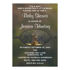 Hunting Funny Camouflage Green Boy Baby Shower Custom Invitation from ...