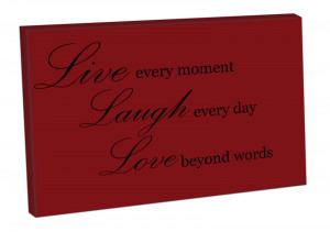 ... Picture on CANVAS WALL ART Print ready to hang quote LIVE LAUGH LOVE