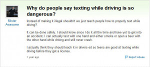 Texting While Driving Quotes Texting while driving fail