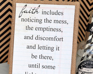 Burlap Canvas with Anne Lamott quote, Faith quote, Inspriational quote ...