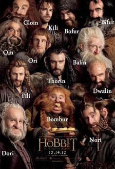 The names of the dwarves in The Hobbit