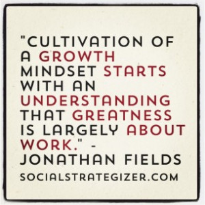 Cultivation of a growth mindset starts with an understanding that ...