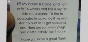Father Of Crying Baby On Flight Passes Out Candy And Earplugs To Other ...