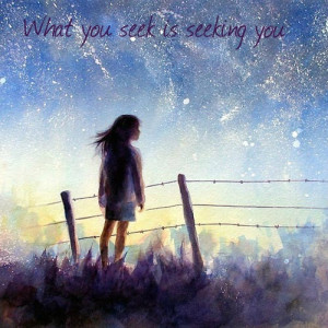 What you seek is seeking you- Rumi