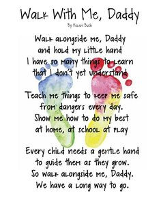 Daddy Poem.. Will do this with baby girls feet for Father's Day gift ...