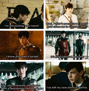 Edmund Pevensie throughout the Prince Caspian movie!