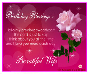 wife birthday cards picture has hearts, roses and beautiful poem from ...