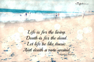 langston hughes quote about death