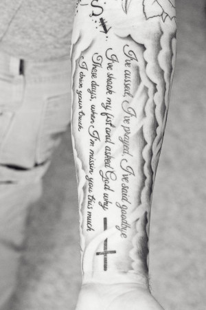 Song Quote Tattoo, Remembrance Tattoo,Tattoo for Dad, Sleeve Tattoo ...