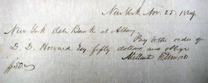 1829 Millard Fillmore Signed Document